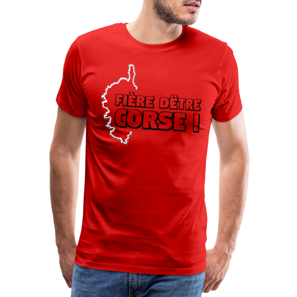 T-shirt Premium Homme Fière d'être Corse - Ochju Ochju rouge / S SPOD T-shirt Premium Homme T-shirt Premium Homme Fière d'être Corse