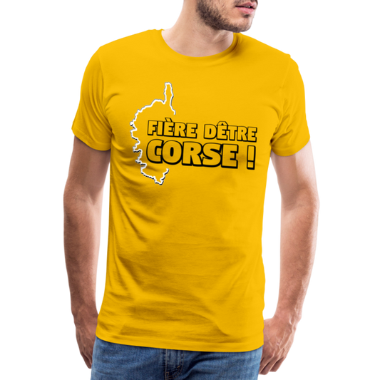 T-shirt Premium Homme Fière d'être Corse - Ochju Ochju jaune soleil / S SPOD T-shirt Premium Homme T-shirt Premium Homme Fière d'être Corse