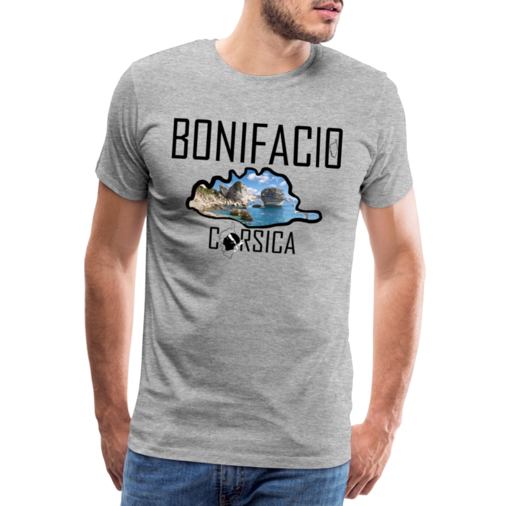 T-shirt Premium Homme Bonifacio Corsica - Ochju Ochju gris chiné / S SPOD T-shirt Premium Homme T-shirt Premium Homme Bonifacio Corsica