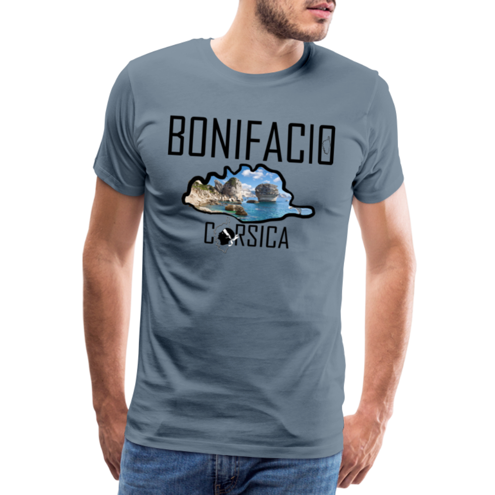 T-shirt Premium Homme Bonifacio Corsica - Ochju Ochju gris bleu / S SPOD T-shirt Premium Homme T-shirt Premium Homme Bonifacio Corsica