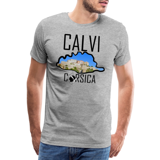 T-shirt Premium Homme Calvi Corsica - Ochju Ochju gris chiné / S SPOD T-shirt Premium Homme T-shirt Premium Homme Calvi Corsica