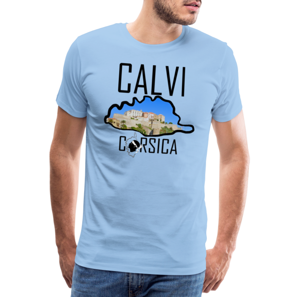 T-shirt Premium Homme Calvi Corsica - Ochju Ochju ciel / S SPOD T-shirt Premium Homme T-shirt Premium Homme Calvi Corsica