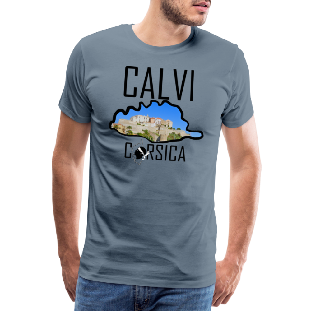 T-shirt Premium Homme Calvi Corsica - Ochju Ochju gris bleu / S SPOD T-shirt Premium Homme T-shirt Premium Homme Calvi Corsica