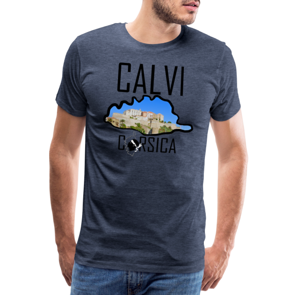 T-shirt Premium Homme Calvi Corsica - Ochju Ochju bleu chiné / S SPOD T-shirt Premium Homme T-shirt Premium Homme Calvi Corsica