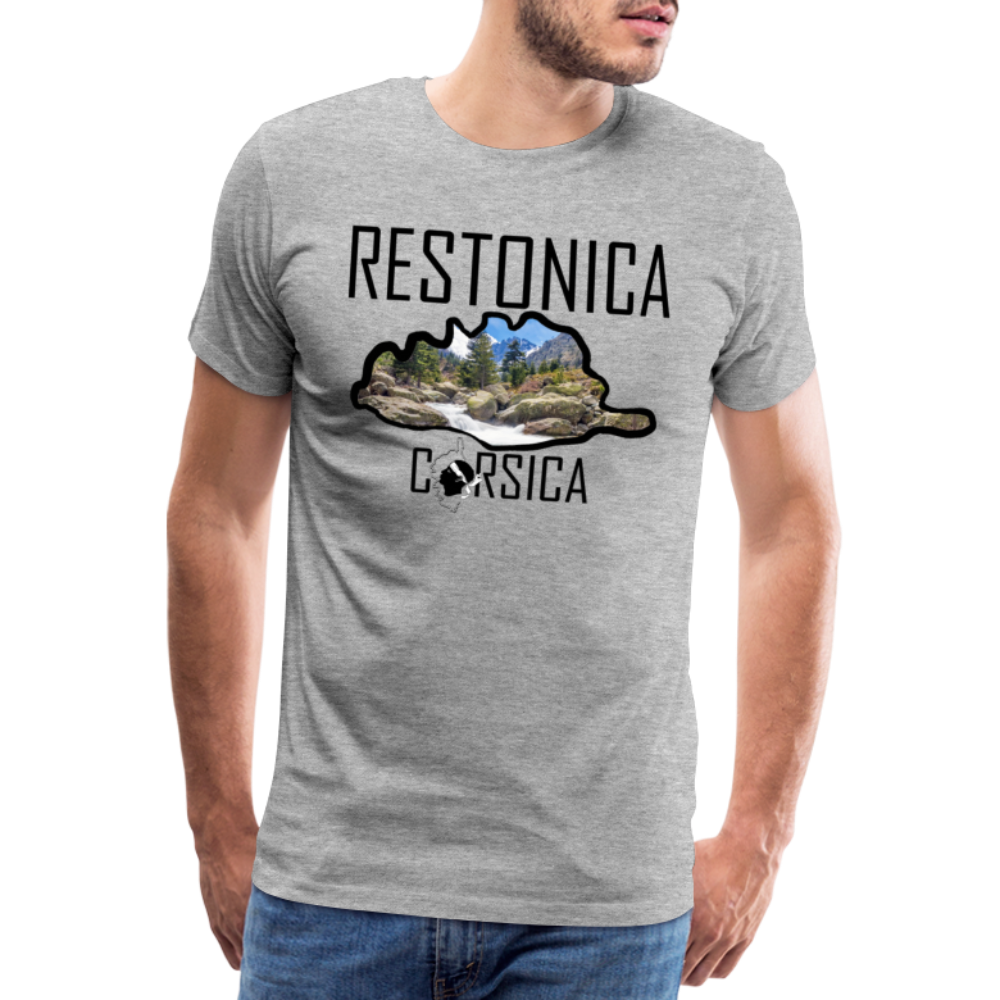 T-shirt Premium Homme La Restonica Corsica - Ochju Ochju gris chiné / S SPOD T-shirt Premium Homme T-shirt Premium Homme La Restonica Corsica