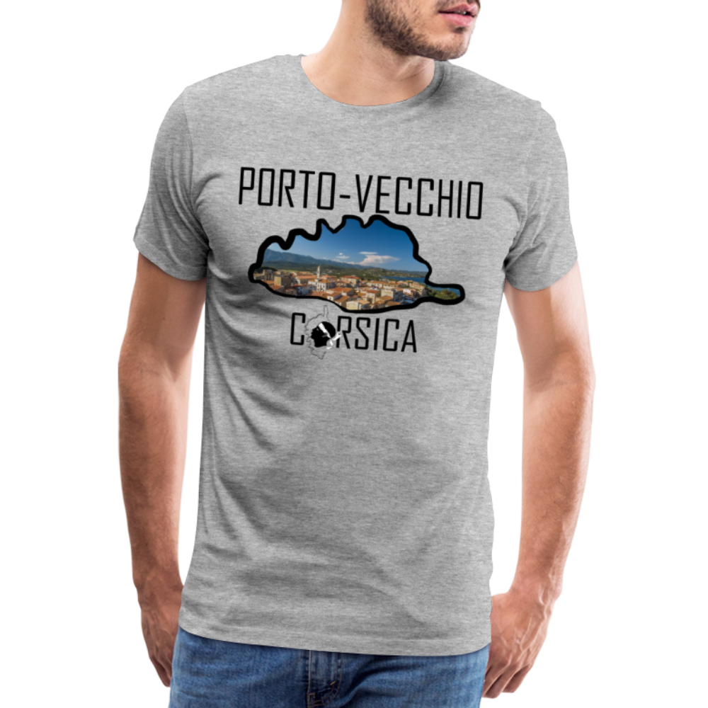 T-shirt Premium Homme Porto-Vecchio Corsica - Ochju Ochju gris chiné / S SPOD T-shirt Premium Homme T-shirt Premium Homme Porto-Vecchio Corsica