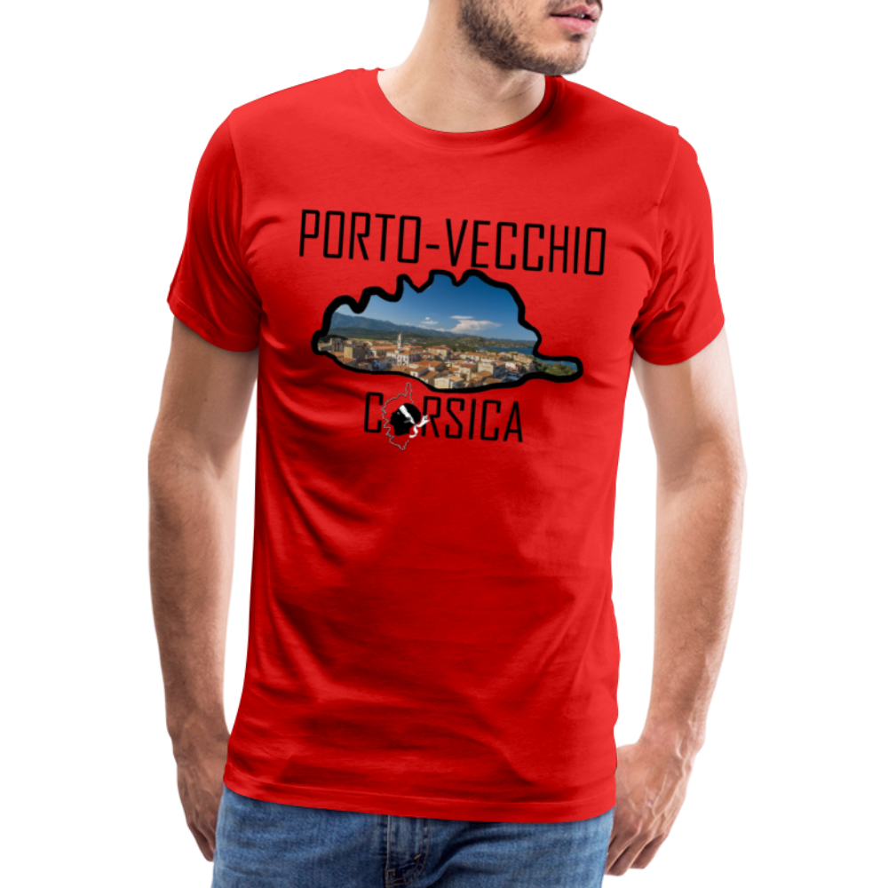T-shirt Premium Homme Porto-Vecchio Corsica - Ochju Ochju rouge / S SPOD T-shirt Premium Homme T-shirt Premium Homme Porto-Vecchio Corsica