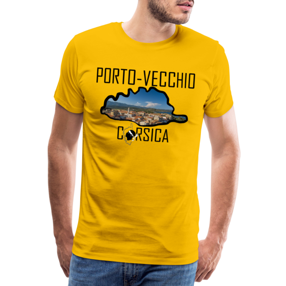 T-shirt Premium Homme Porto-Vecchio Corsica - Ochju Ochju jaune soleil / S SPOD T-shirt Premium Homme T-shirt Premium Homme Porto-Vecchio Corsica