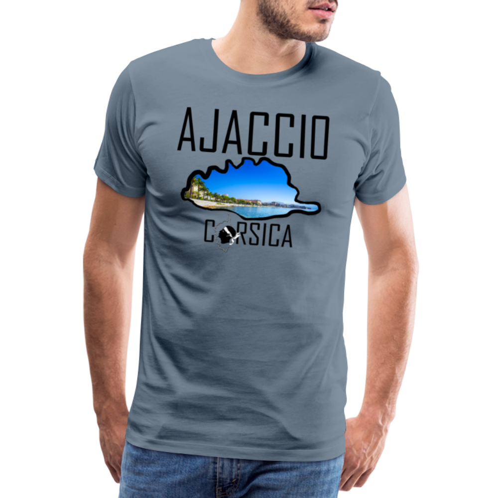 T-shirt Premium Homme Ajaccio Corsica - Ochju Ochju gris bleu / S SPOD T-shirt Premium Homme T-shirt Premium Homme Ajaccio Corsica