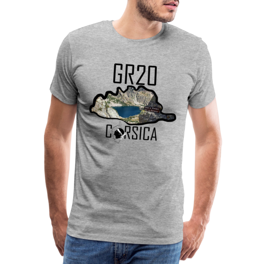 T-shirt Premium Homme GR20 Corsica - Ochju Ochju gris chiné / S SPOD T-shirt Premium Homme T-shirt Premium Homme GR20 Corsica