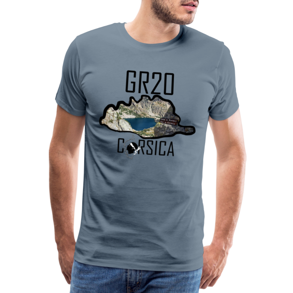 T-shirt Premium Homme GR20 Corsica - Ochju Ochju gris bleu / S SPOD T-shirt Premium Homme T-shirt Premium Homme GR20 Corsica