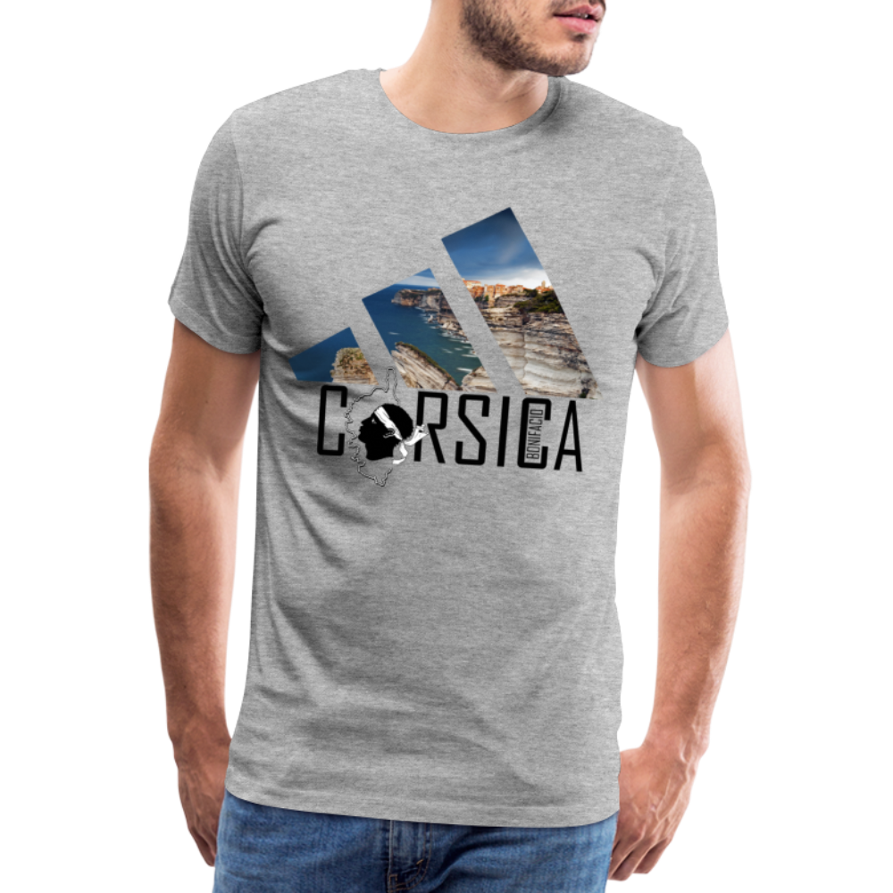 T-shirt Premium Homme Bonifacio Corsica - Ochju Ochju gris chiné / S SPOD T-shirt Premium Homme T-shirt Premium Homme Bonifacio Corsica