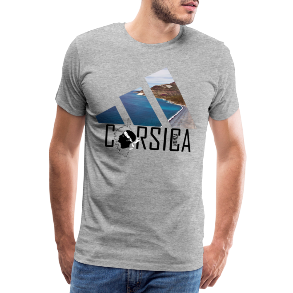 T-shirt Premium Homme Nonza Corsica - Ochju Ochju gris chiné / S SPOD T-shirt Premium Homme T-shirt Premium Homme Nonza Corsica