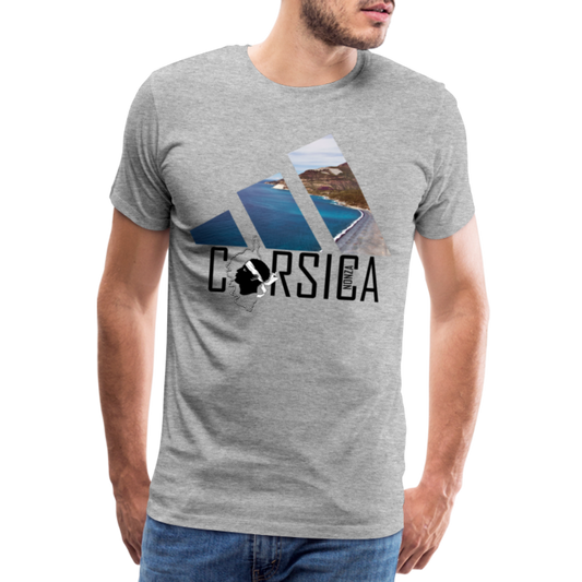 T-shirt Premium Homme Nonza Corsica - Ochju Ochju gris chiné / S SPOD T-shirt Premium Homme T-shirt Premium Homme Nonza Corsica