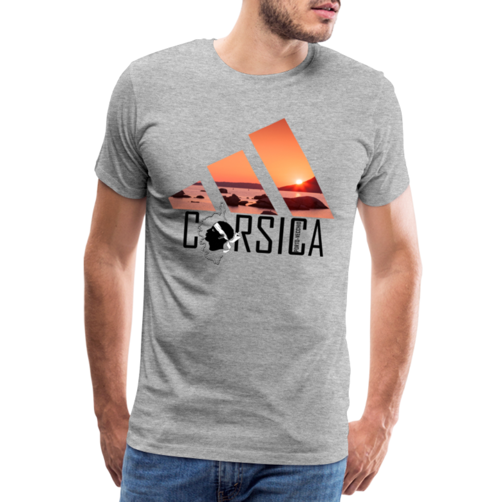 T-shirt Premium Homme Porto-Vecchio corsica - Ochju Ochju gris chiné / S SPOD T-shirt Premium Homme T-shirt Premium Homme Porto-Vecchio corsica