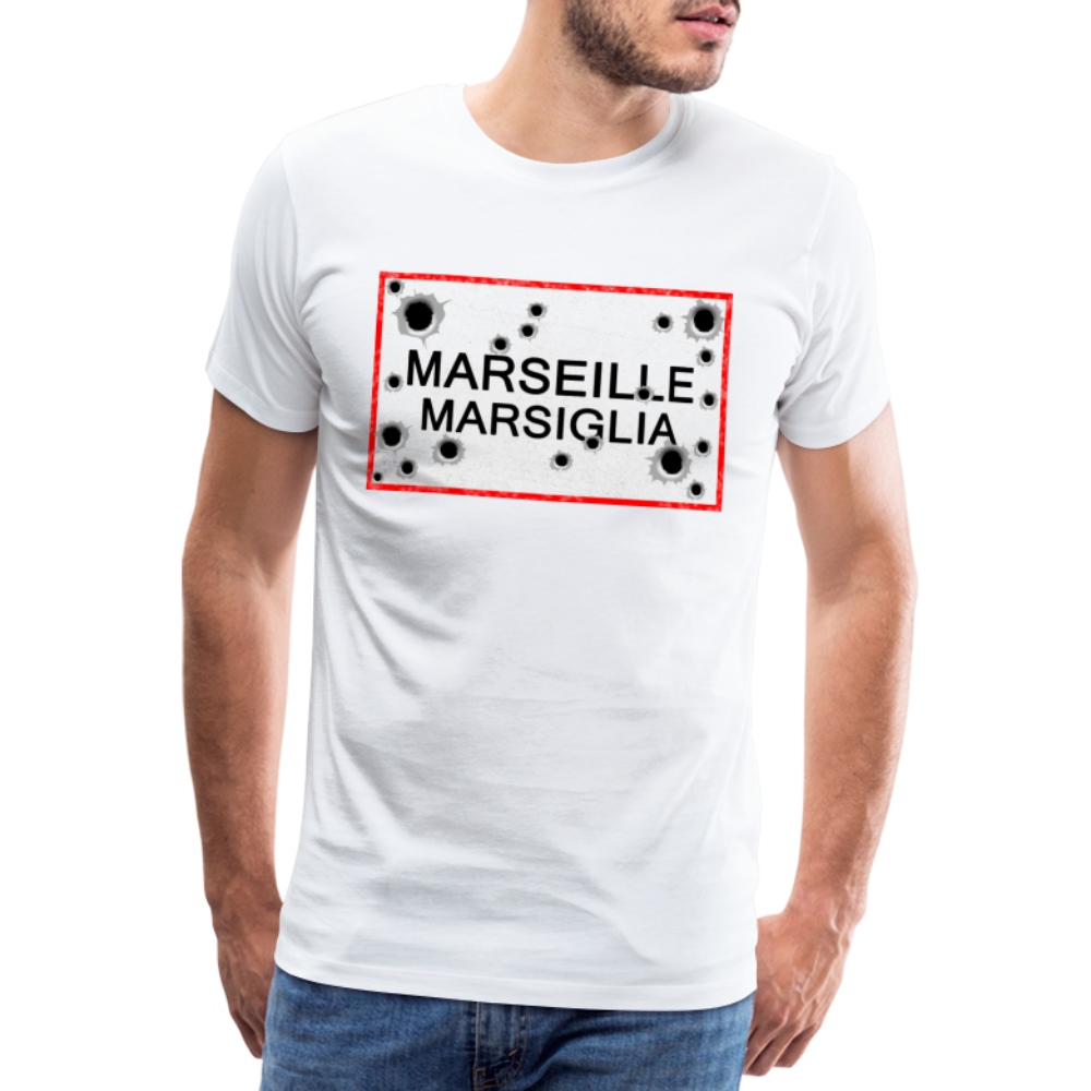T-shirt Panneau Corse Marseille - Ochju Ochju blanc / S SPOD T-shirt Premium Homme T-shirt Panneau Corse Marseille