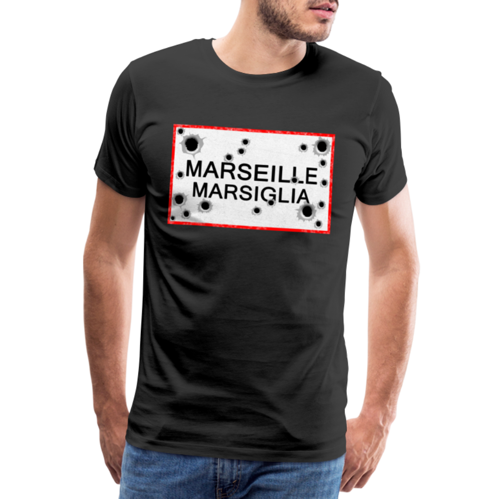 T-shirt Panneau Corse Marseille - Ochju Ochju noir / S SPOD T-shirt Premium Homme T-shirt Panneau Corse Marseille