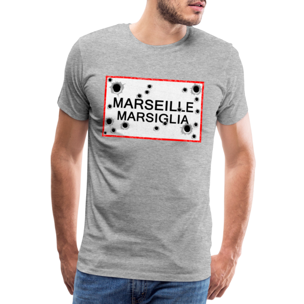 T-shirt Panneau Corse Marseille - Ochju Ochju gris chiné / S SPOD T-shirt Premium Homme T-shirt Panneau Corse Marseille