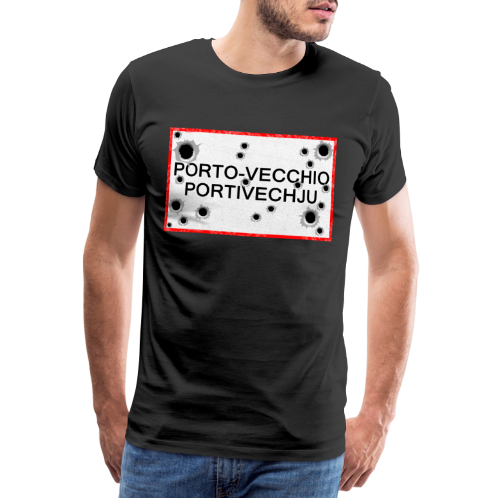 T-shirt Panneau Corse Porto-Vecchio - Ochju Ochju noir / S SPOD T-shirt Premium Homme T-shirt Panneau Corse Porto-Vecchio