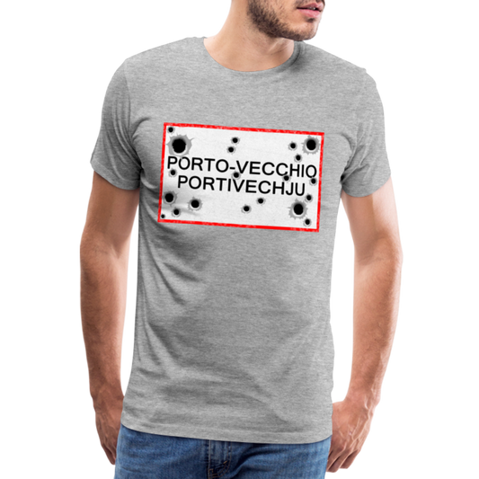 T-shirt Panneau Corse Porto-Vecchio - Ochju Ochju gris chiné / S SPOD T-shirt Premium Homme T-shirt Panneau Corse Porto-Vecchio