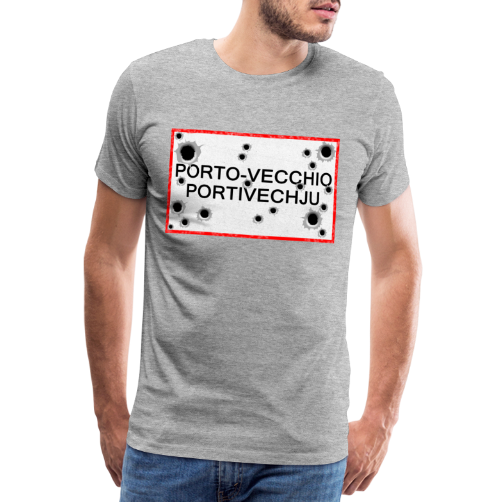 T-shirt Panneau Corse Porto-Vecchio - Ochju Ochju gris chiné / S SPOD T-shirt Premium Homme T-shirt Panneau Corse Porto-Vecchio