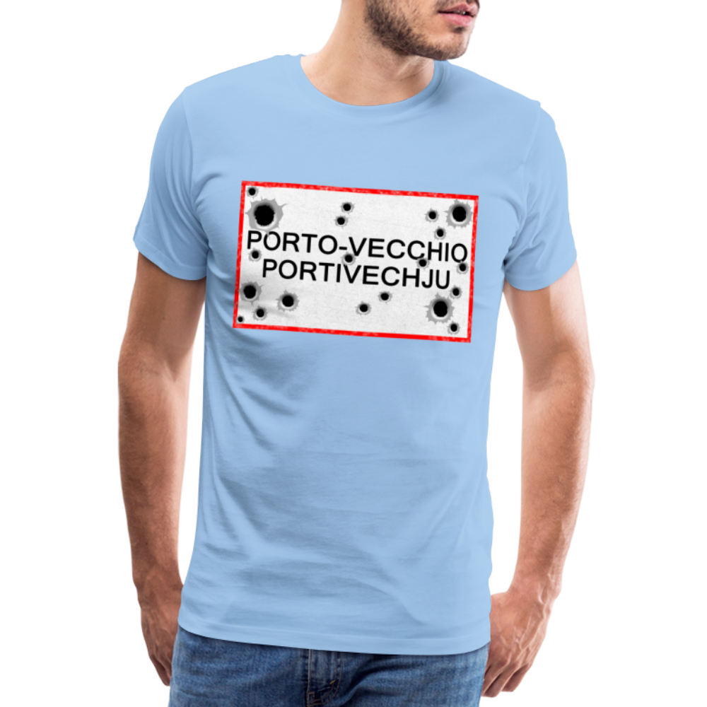 T-shirt Panneau Corse Porto-Vecchio - Ochju Ochju ciel / S SPOD T-shirt Premium Homme T-shirt Panneau Corse Porto-Vecchio