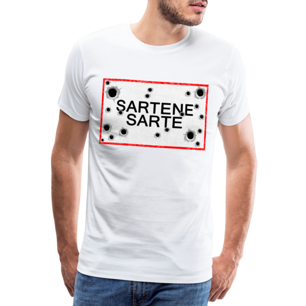 T-shirt Panneau Corse Sartene - Ochju Ochju blanc / S SPOD T-shirt Premium Homme T-shirt Panneau Corse Sartene