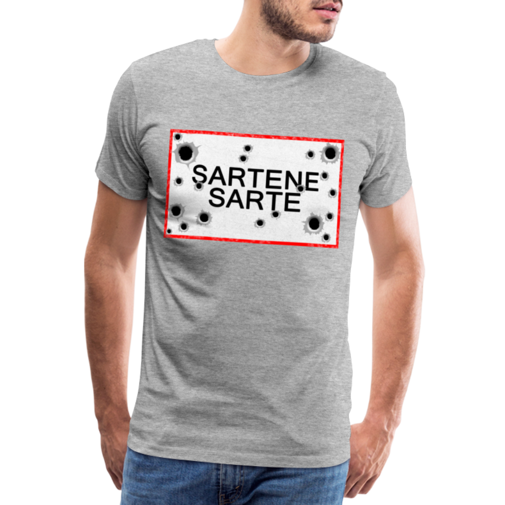 T-shirt Panneau Corse Sartene - Ochju Ochju gris chiné / S SPOD T-shirt Premium Homme T-shirt Panneau Corse Sartene