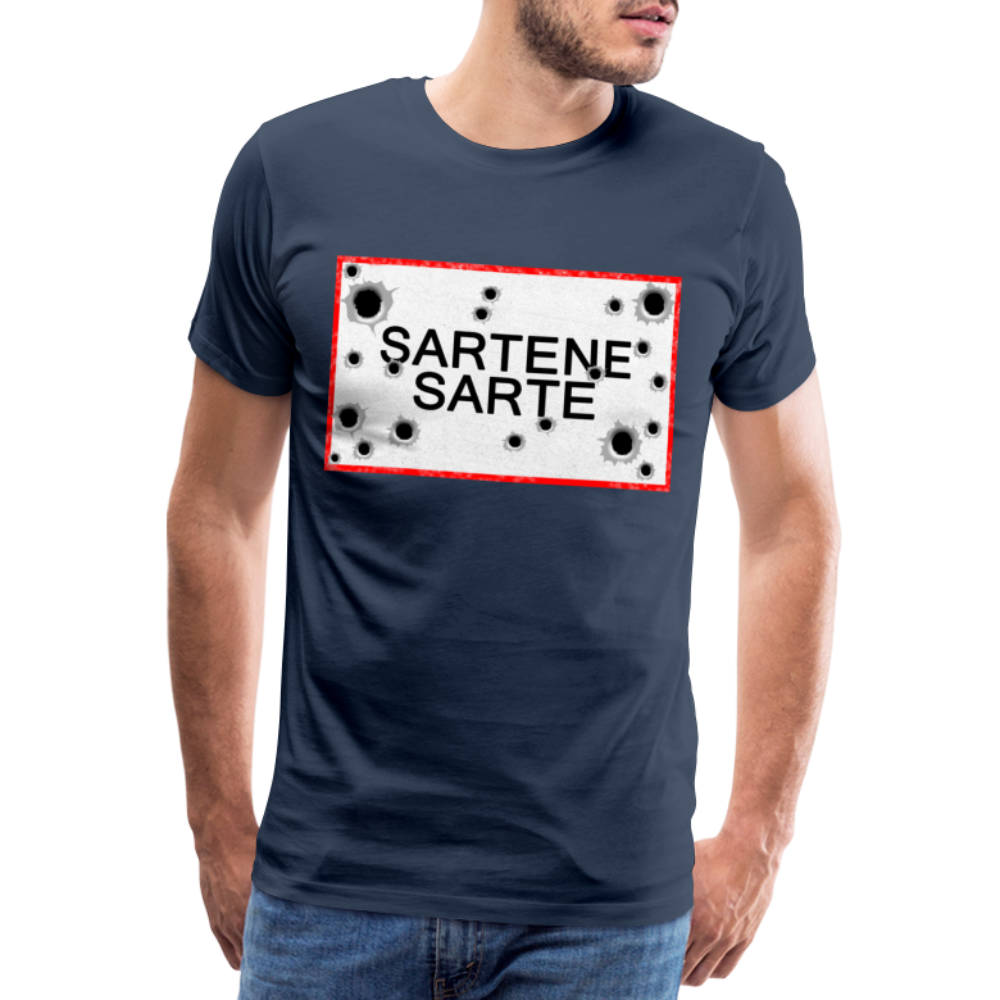 T-shirt Panneau Corse Sartene - Ochju Ochju bleu marine / S SPOD T-shirt Premium Homme T-shirt Panneau Corse Sartene