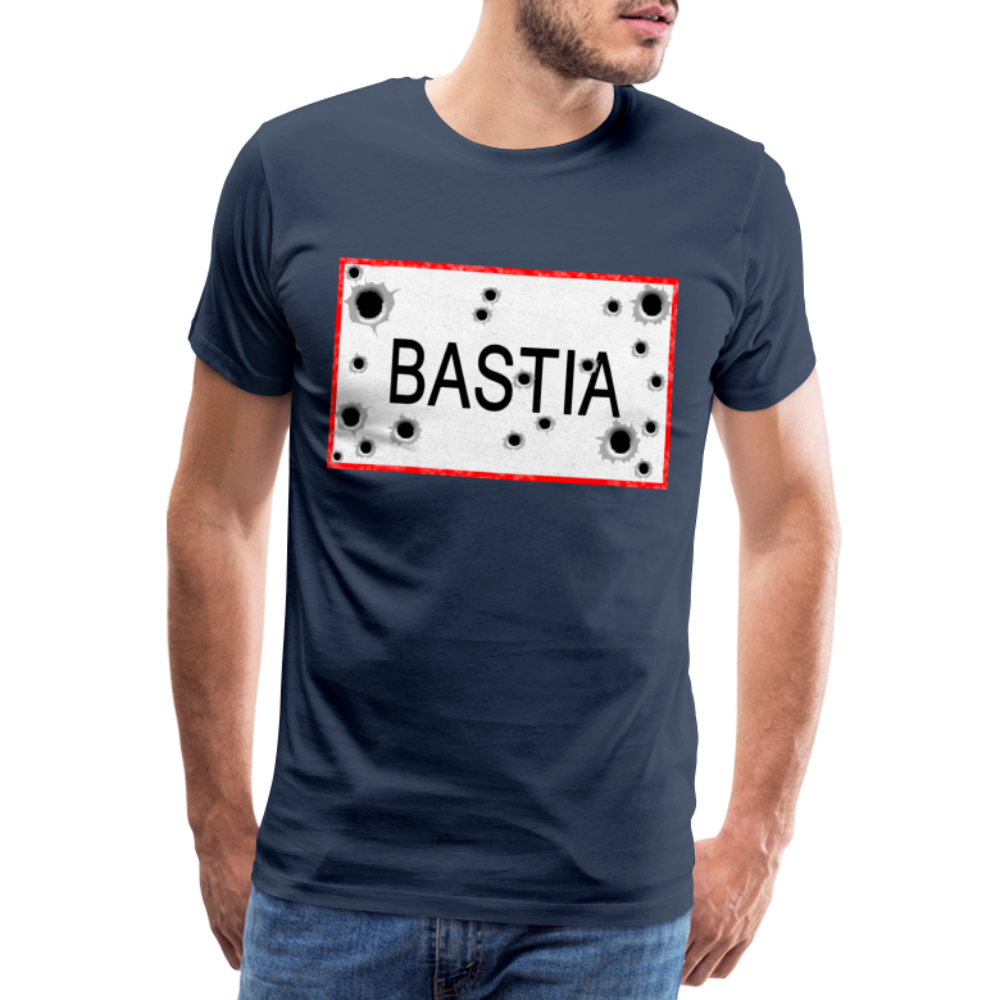 T-shirt Panneau Corse Bastia - Ochju Ochju bleu marine / S SPOD T-shirt Premium Homme T-shirt Panneau Corse Bastia