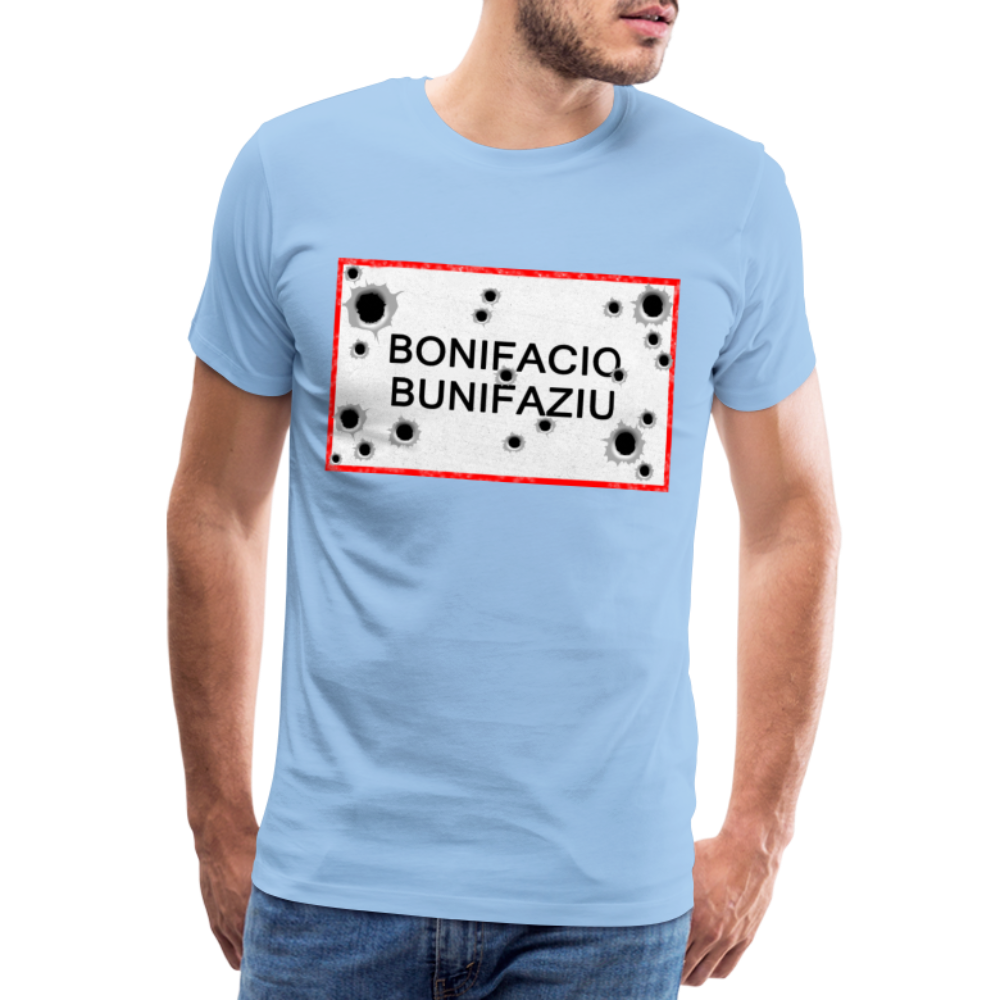 T-shirt Panneau Corse Bonifacio - Ochju Ochju ciel / S SPOD T-shirt Premium Homme T-shirt Panneau Corse Bonifacio