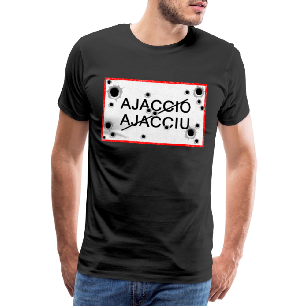 T-shirt Panneau Corse Ajaccio - Ochju Ochju noir / S SPOD T-shirt Premium Homme T-shirt Panneau Corse Ajaccio