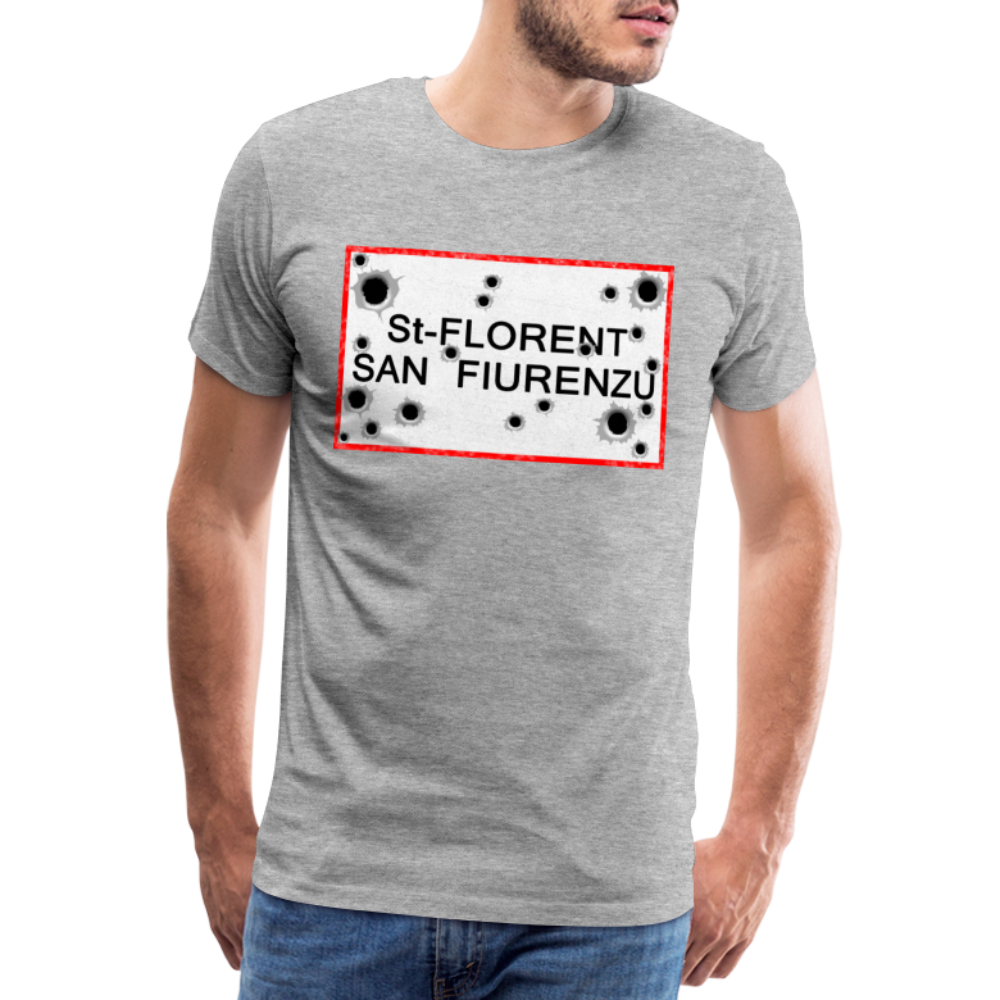 T-shirt Panneau Corse St-Florent - Ochju Ochju gris chiné / S SPOD T-shirt Premium Homme T-shirt Panneau Corse St-Florent