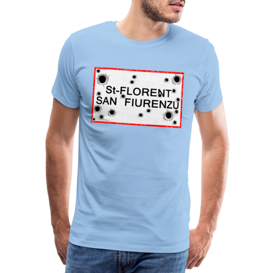 T-shirt Panneau Corse St-Florent - Ochju Ochju ciel / S SPOD T-shirt Premium Homme T-shirt Panneau Corse St-Florent
