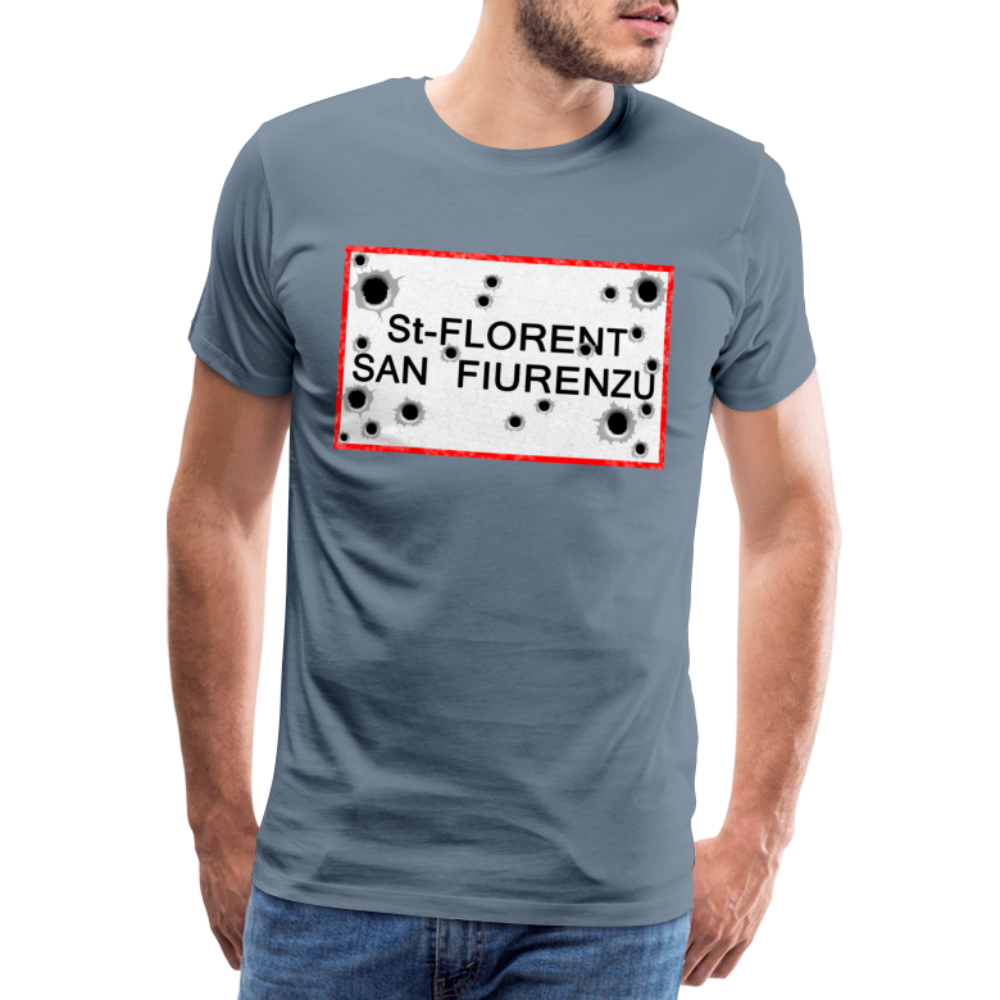 T-shirt Panneau Corse St-Florent - Ochju Ochju gris bleu / S SPOD T-shirt Premium Homme T-shirt Panneau Corse St-Florent