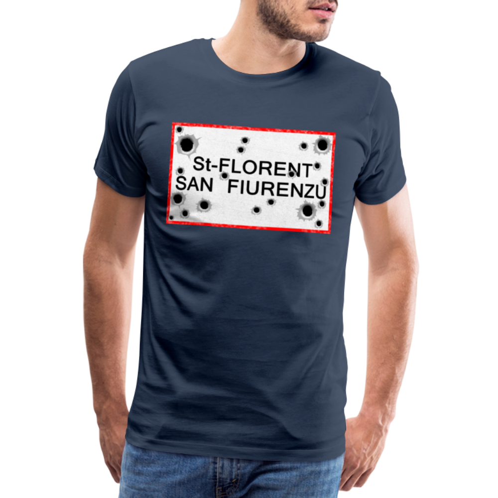 T-shirt Panneau Corse St-Florent - Ochju Ochju bleu marine / S SPOD T-shirt Premium Homme T-shirt Panneau Corse St-Florent