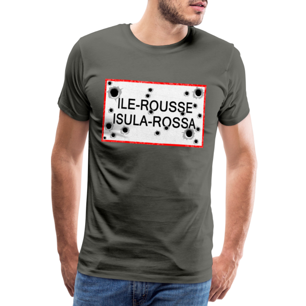 T-shirt Panneau Corse Île-Rousse - Ochju Ochju asphalte / S SPOD T-shirt Premium Homme T-shirt Panneau Corse Île-Rousse