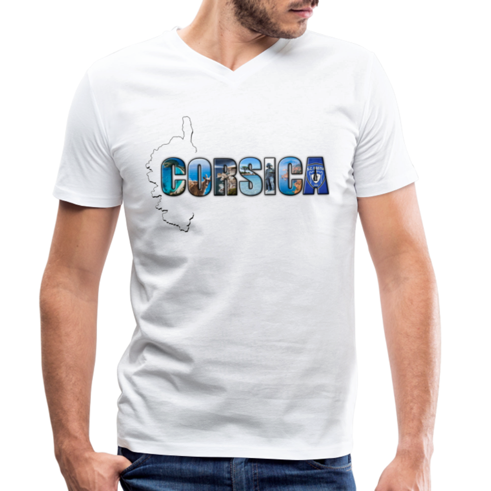 T-shirt H bio col V Corsica - Ochju Ochju blanc / S SPOD T-shirt bio col V Stanley & Stella Homme T-shirt H bio col V Corsica