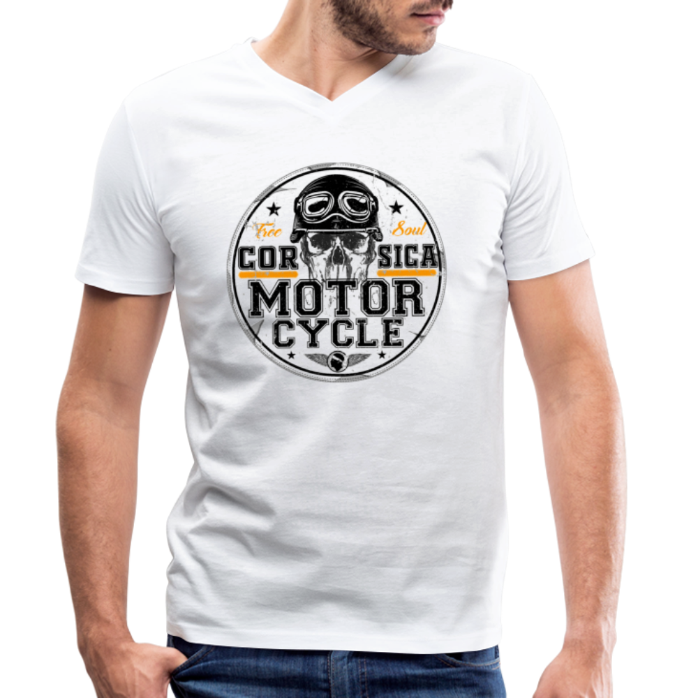 T-shirt H bio col V Motorcycle Corsica - Ochju Ochju blanc / S SPOD T-shirt bio col V Stanley & Stella Homme T-shirt H bio col V Motorcycle Corsica