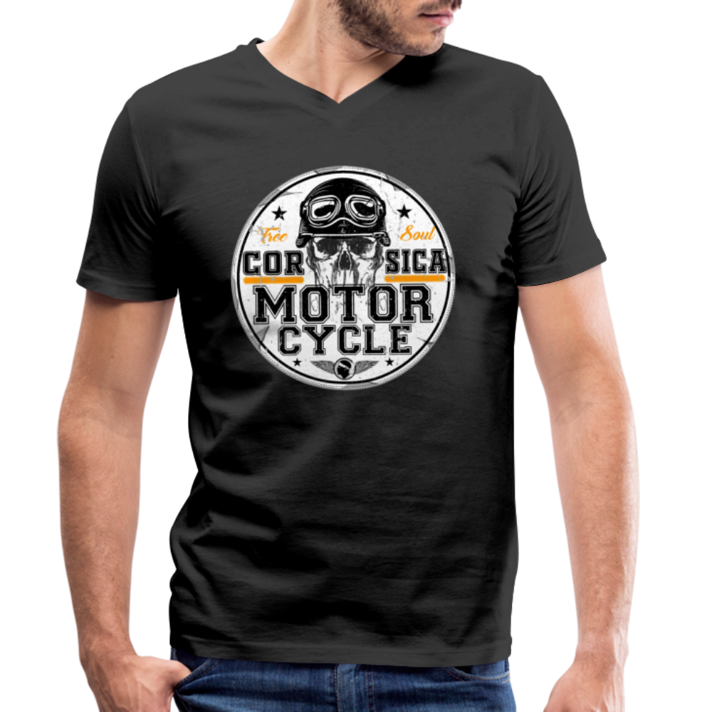 T-shirt H bio col V Motorcycle Corsica - Ochju Ochju noir / S SPOD T-shirt bio col V Stanley & Stella Homme T-shirt H bio col V Motorcycle Corsica