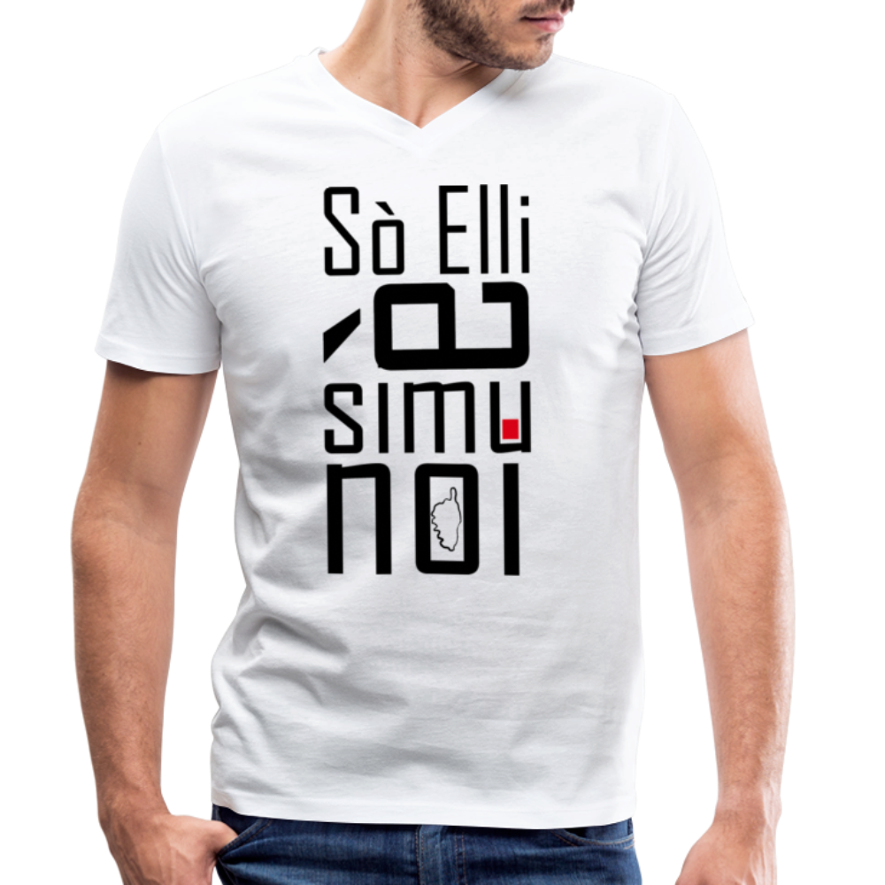 T-shirt H bio col V So Elli è Simu Noi - Ochju Ochju blanc / S SPOD T-shirt bio col V Stanley & Stella Homme T-shirt H bio col V So Elli è Simu Noi