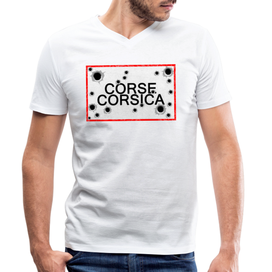 T-shirt H bio col V Corse:Corsica - Ochju Ochju blanc / S SPOD T-shirt bio col V Stanley & Stella Homme T-shirt H bio col V Corse:Corsica
