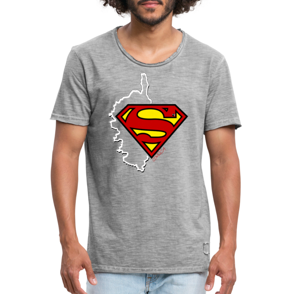 T-Shirts Vintages Superman Corse - Ochju Ochju vintage gris / S SPOD T-shirt vintage Homme T-Shirts Vintages Superman Corse