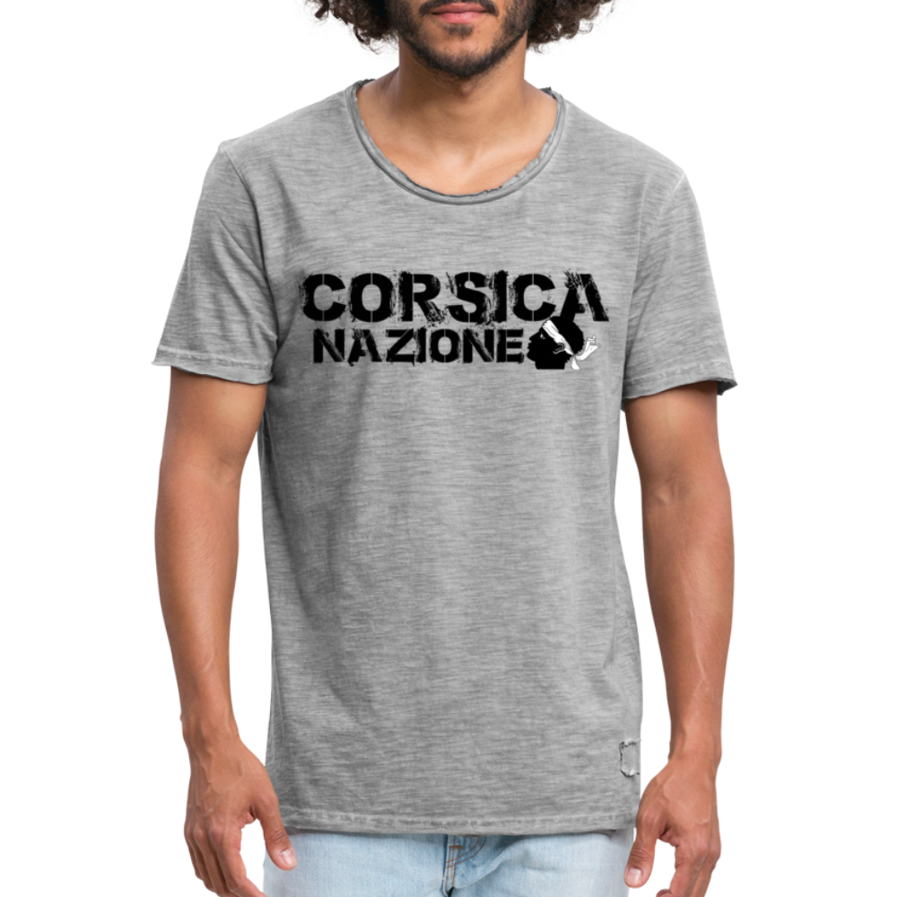 T-Shirts Vintages Corsica Nazione - Ochju Ochju vintage gris / S SPOD T-shirt vintage Homme T-Shirts Vintages Corsica Nazione