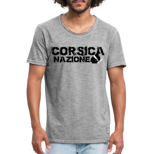 T-Shirts Vintages Corsica Nazione - Ochju Ochju vintage gris / S SPOD T-shirt vintage Homme T-Shirts Vintages Corsica Nazione