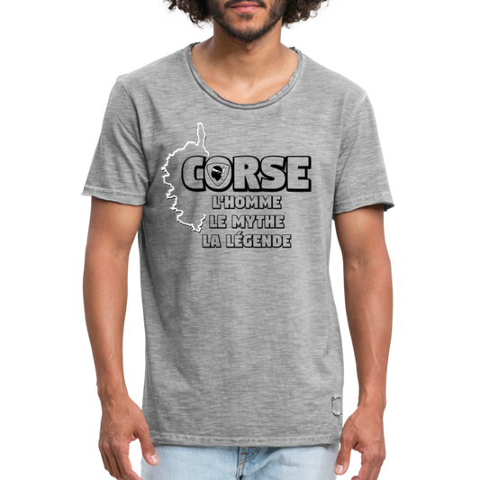 T-Shirts Vintages Corse La Légende - Ochju Ochju vintage gris / S SPOD T-shirt vintage Homme T-Shirts Vintages Corse La Légende