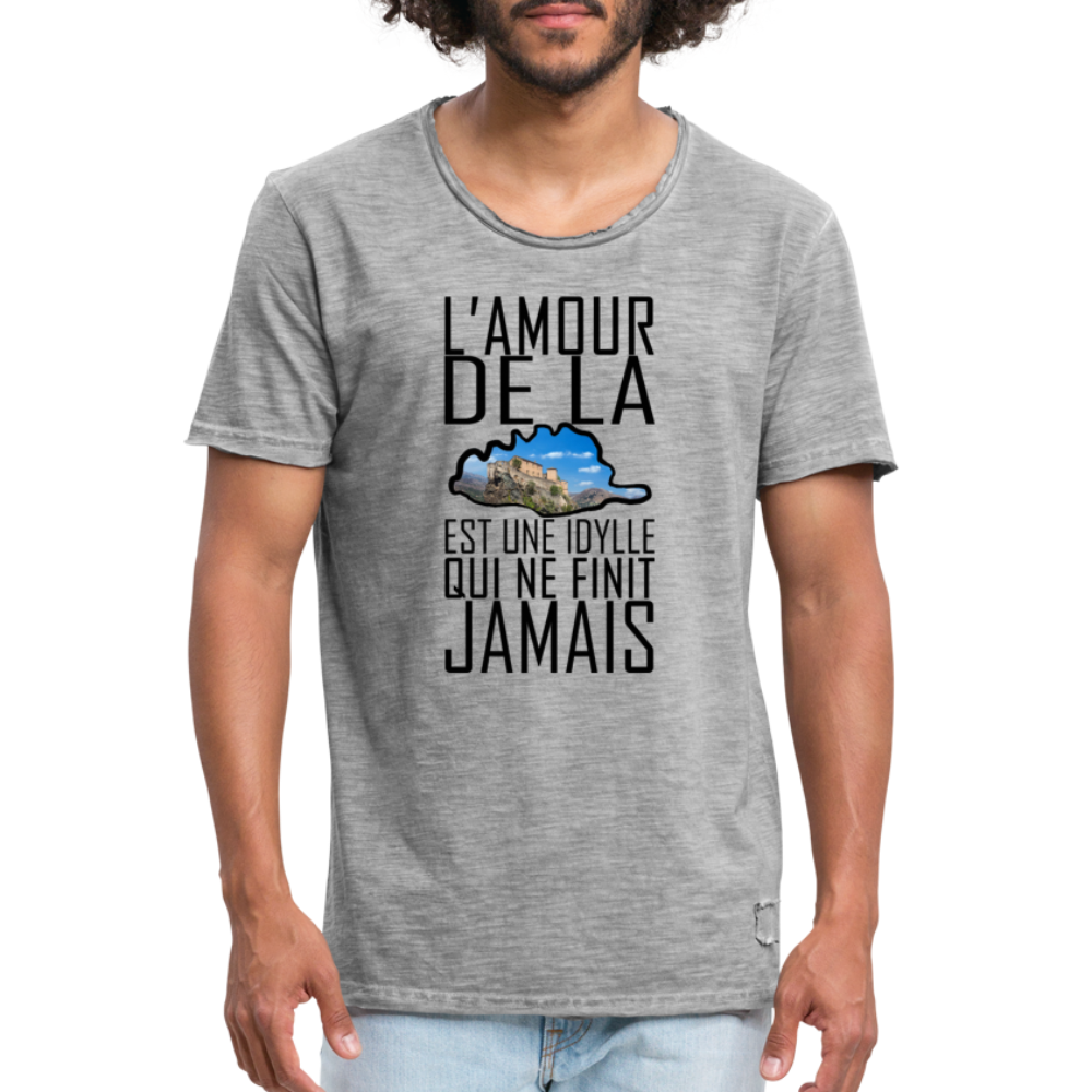 T-Shirts Vintages L'Amour de la Corse - Ochju Ochju vintage gris / S SPOD T-shirt vintage Homme T-Shirts Vintages L'Amour de la Corse