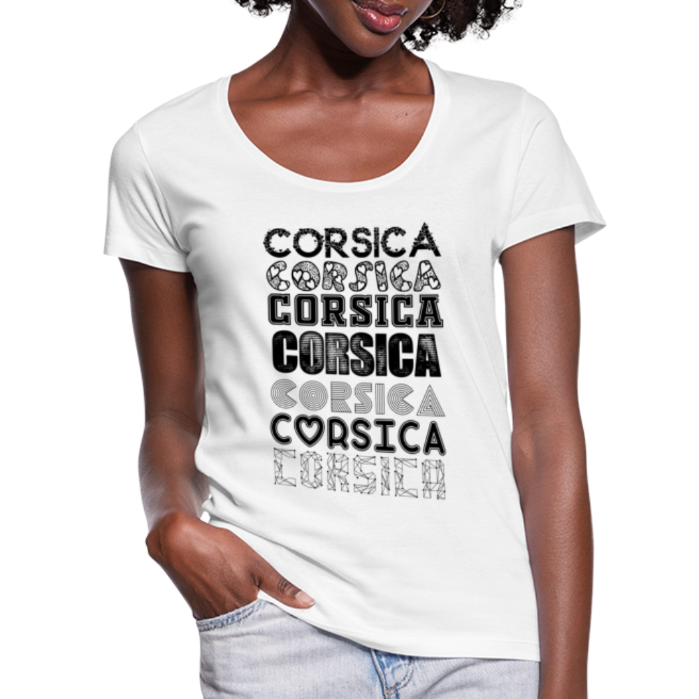 T-shirt col U Femme Corsica - Ochju Ochju blanc / S SPOD T-shirt col U Femme T-shirt col U Femme Corsica