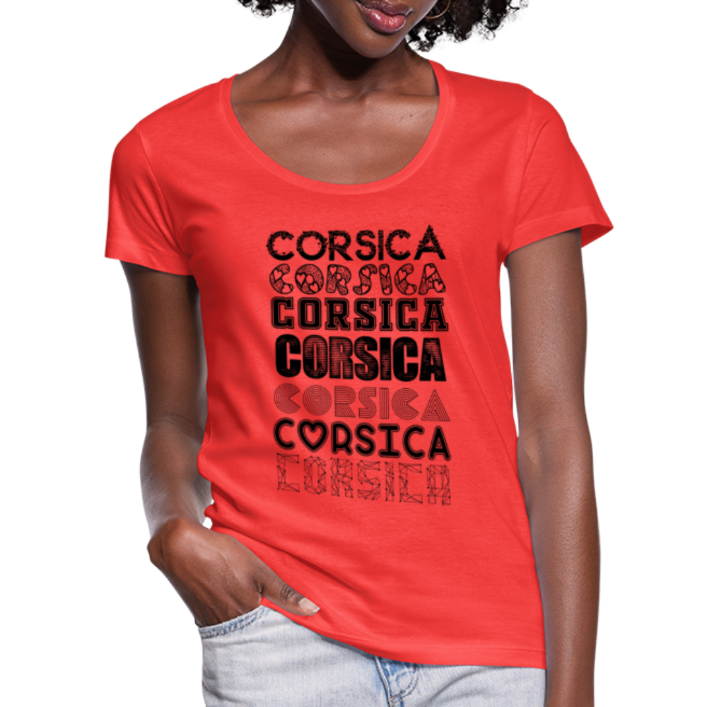 T-shirt col U Femme Corsica - Ochju Ochju corail / S SPOD T-shirt col U Femme T-shirt col U Femme Corsica
