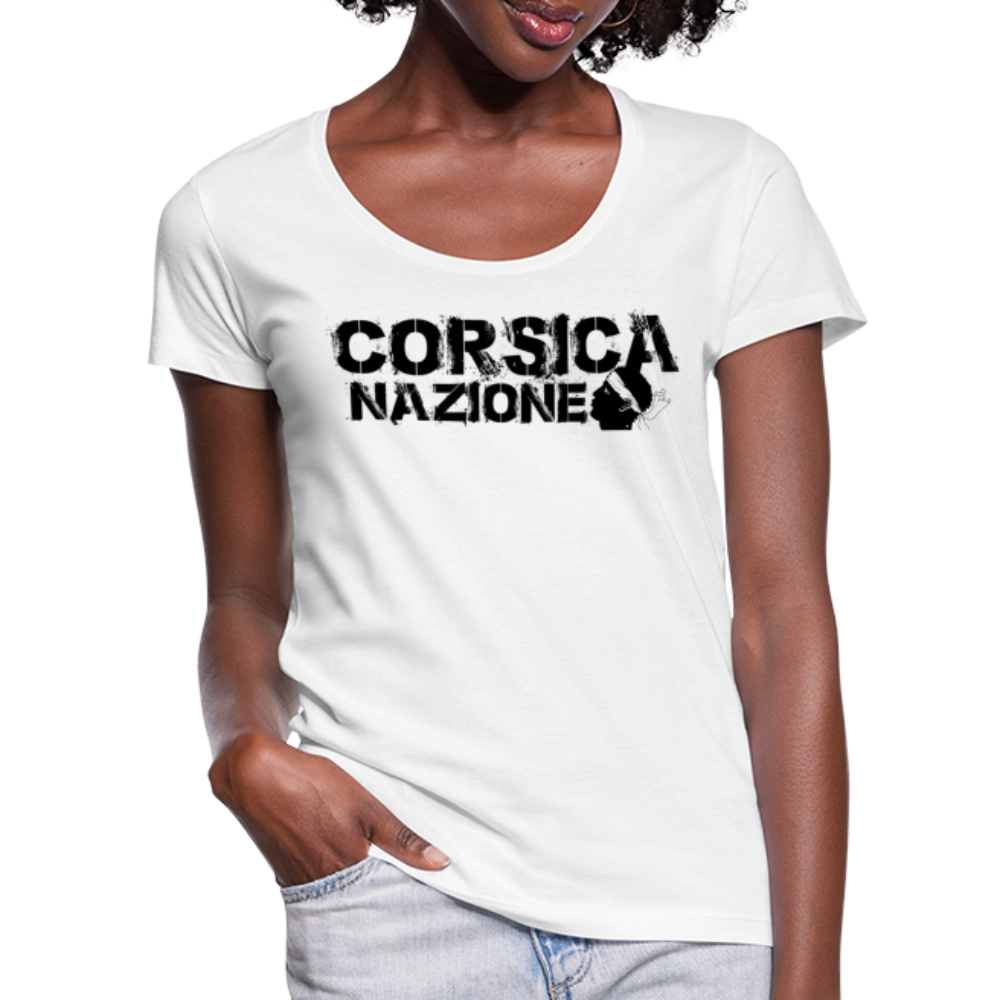 T-shirt col U Femme Corsica Nazione - Ochju Ochju blanc / S SPOD T-shirt col U Femme T-shirt col U Femme Corsica Nazione